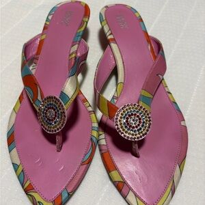 Franco Sarto Multicolor Embellished Sandals